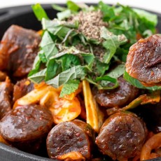 프레시지 매콤 깻잎 순대볶음, 627g, 1팩 CP